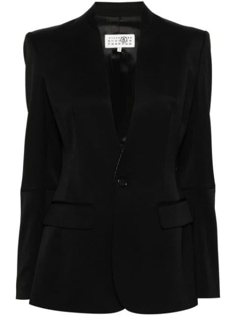contrast-stitching single-breasted blazer by MM6 MAISON MARGIELA