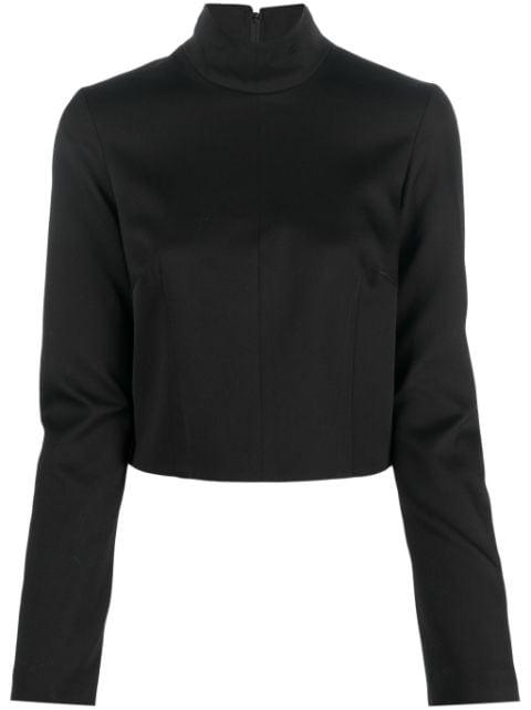 cropped high neck blouse by MM6 MAISON MARGIELA