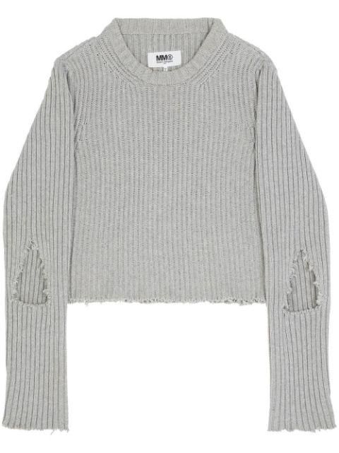 cut-out ribbed jumper by MM6 MAISON MARGIELA
