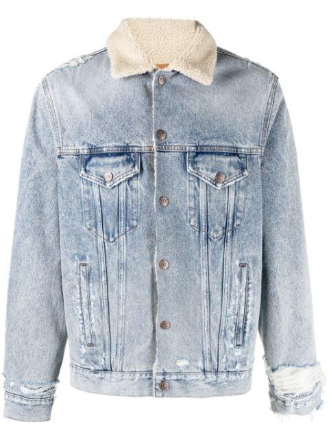 distressed denim jacket by MM6 MAISON MARGIELA