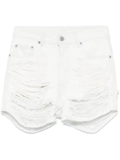 distressed denim shorts by MM6 MAISON MARGIELA