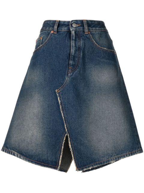 distressed denim skirt by MM6 MAISON MARGIELA