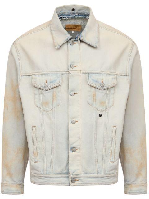 distressed-finish denim jacket by MM6 MAISON MARGIELA
