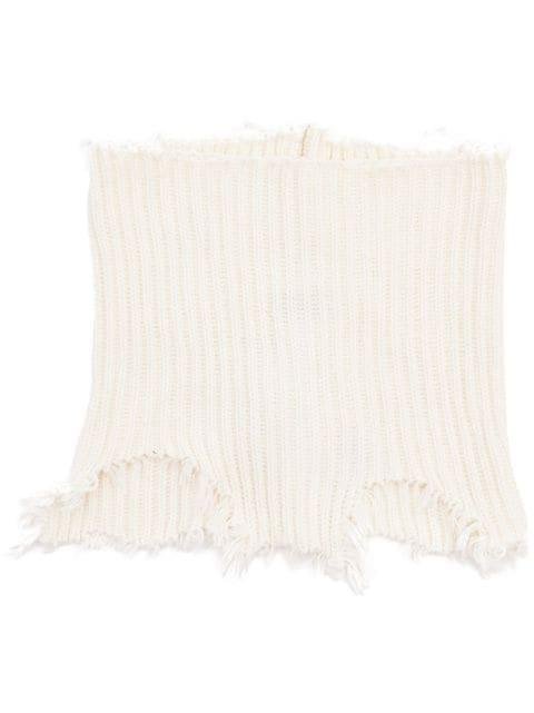distressed-finish ribbed-knit collar by MM6 MAISON MARGIELA