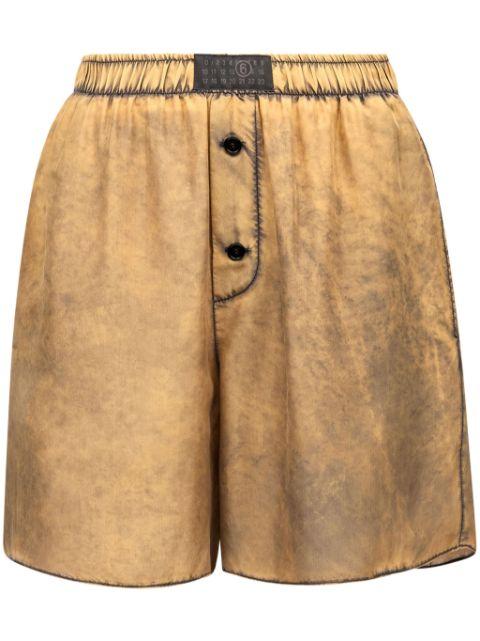 distressed-finish shorts by MM6 MAISON MARGIELA