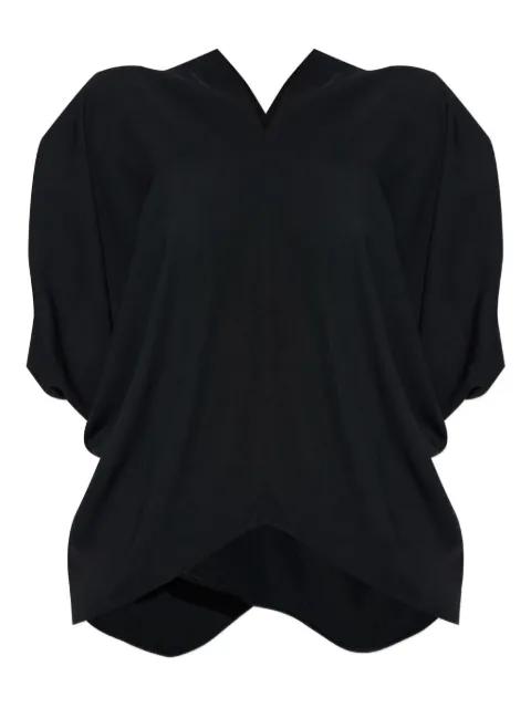 draped V-neck blouse by MM6 MAISON MARGIELA