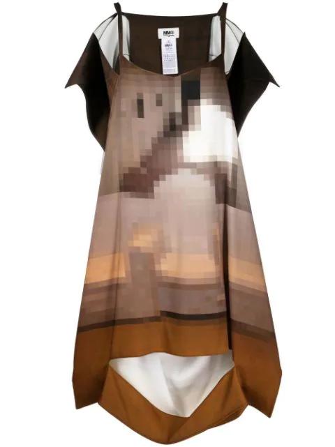 draped sleeveless dress by MM6 MAISON MARGIELA