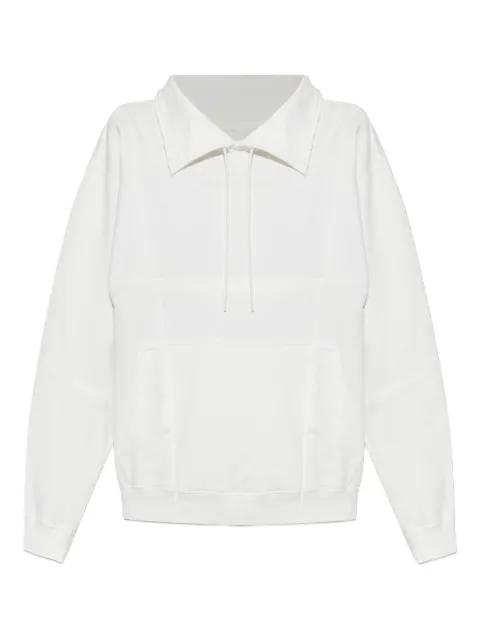drawstring spread-collar sweatshirt by MM6 MAISON MARGIELA