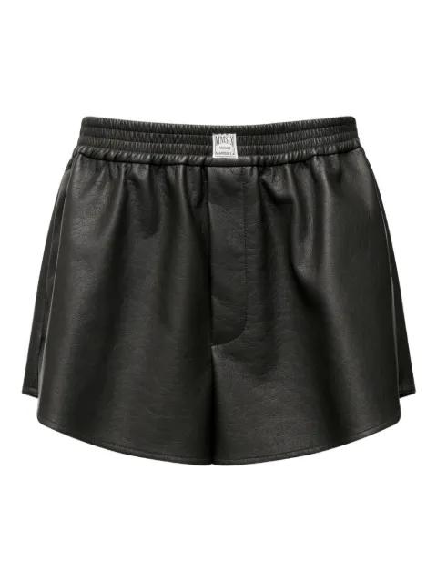 elasticated-waist faux-leather shorts by MM6 MAISON MARGIELA