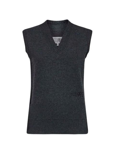embroidered sleeveless vest by MM6 MAISON MARGIELA