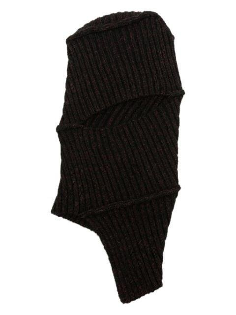exposed-seam knitted balaclava by MM6 MAISON MARGIELA