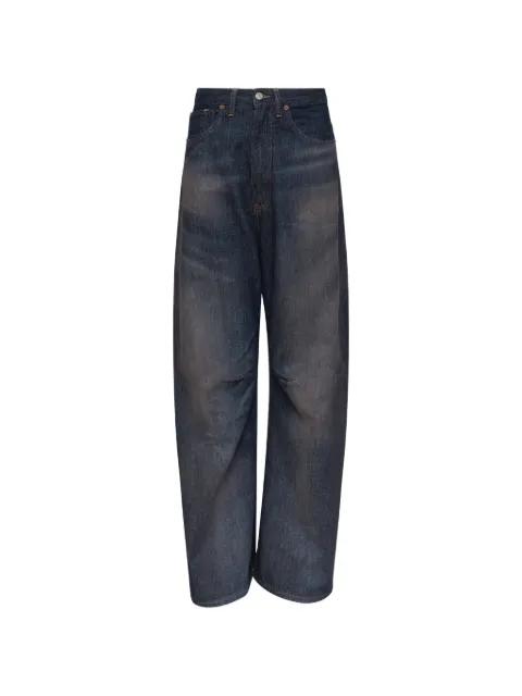 faded-effect wide-leg jeans by MM6 MAISON MARGIELA