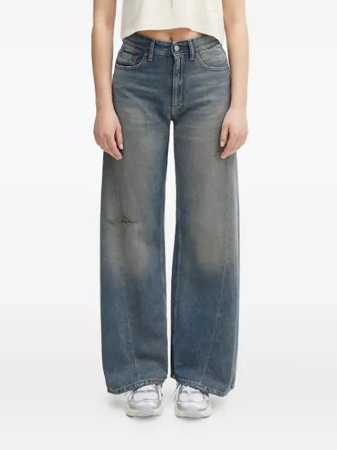 faded-wash wide-leg jeans by MM6 MAISON MARGIELA