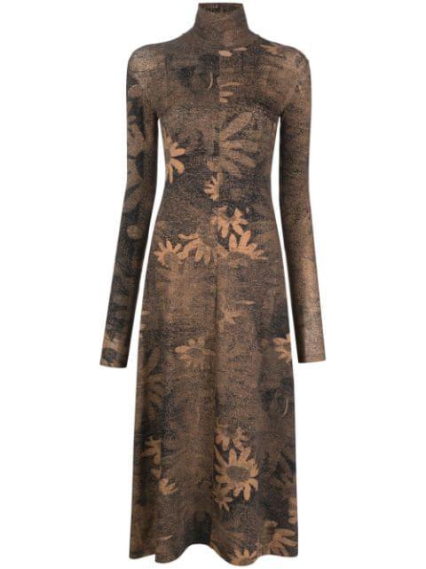 floral-print midi dress by MM6 MAISON MARGIELA