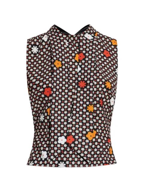 floral sleeveless top by MM6 MAISON MARGIELA