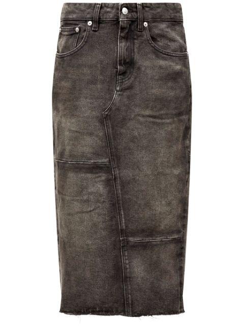frayed denim skirt by MM6 MAISON MARGIELA