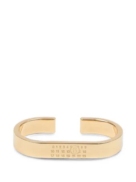 gold double Numeric ring by MM6 MAISON MARGIELA