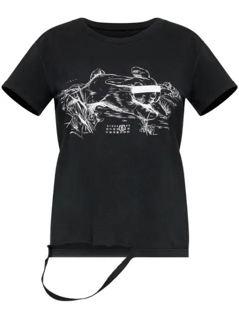 graphic-print T-shirt by MM6 MAISON MARGIELA
