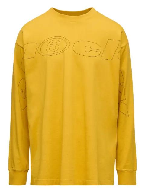 graphic-print long-sleeve T-shirt by MM6 MAISON MARGIELA