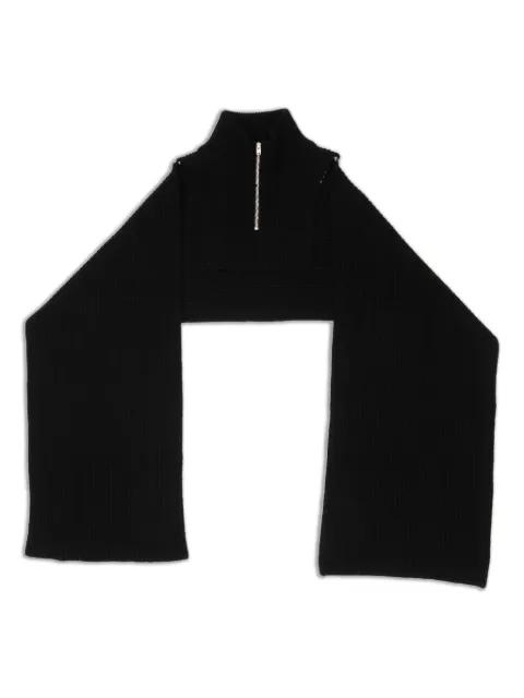 half-zip ribbed scarf by MM6 MAISON MARGIELA