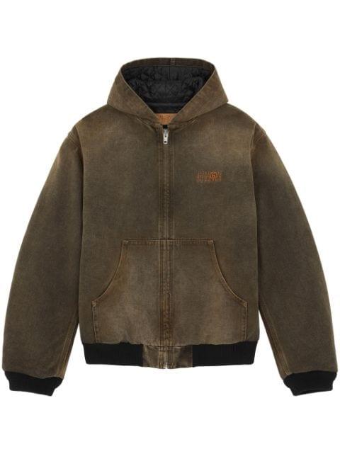 hoodied denim jacket by MM6 MAISON MARGIELA