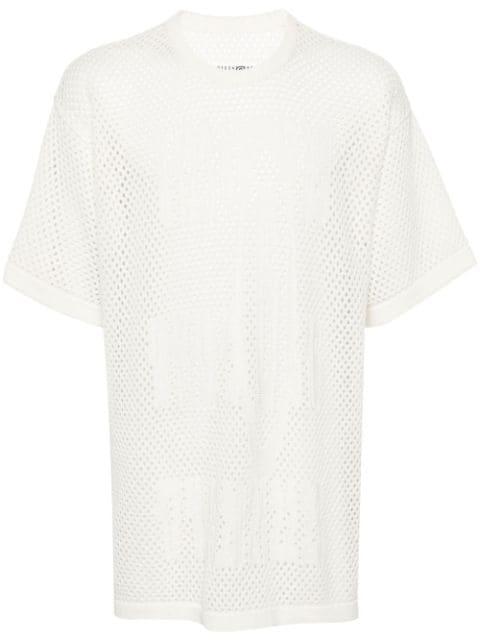 intarsia-knit cotton T-shirt by MM6 MAISON MARGIELA
