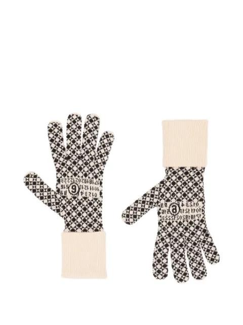 intarsia-knit gloves by MM6 MAISON MARGIELA