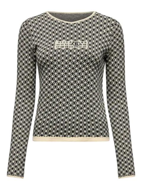 intarsia-knit long-sleeve T-shirt by MM6 MAISON MARGIELA