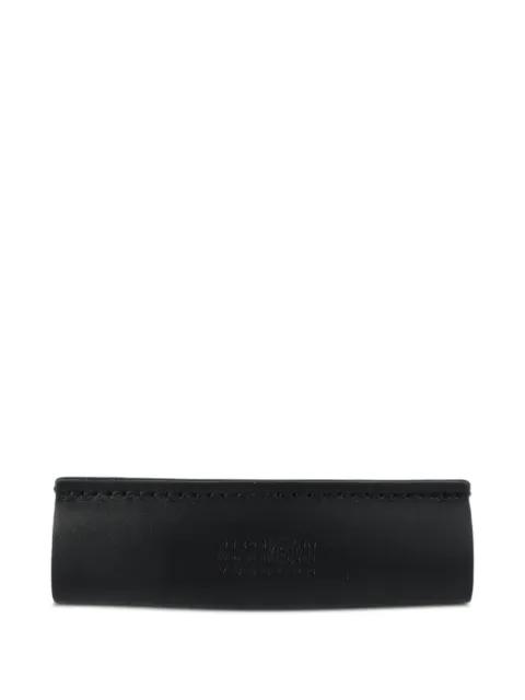 logo-detail leather hair clip by MM6 MAISON MARGIELA
