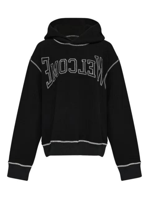 logo-embroidered hoodie by MM6 MAISON MARGIELA