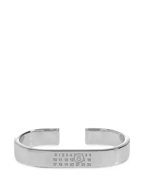 logo-engraved double rings by MM6 MAISON MARGIELA