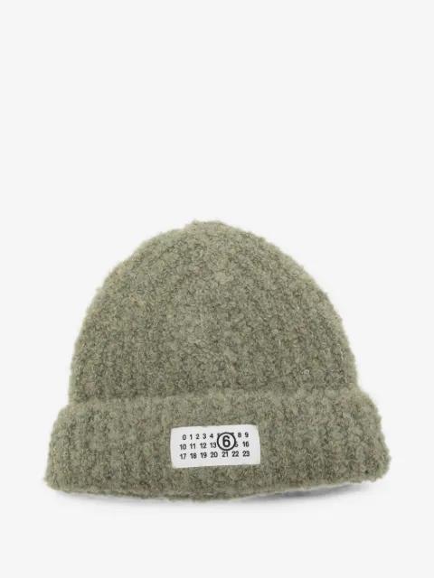 logo-patch beanie hat by MM6 MAISON MARGIELA
