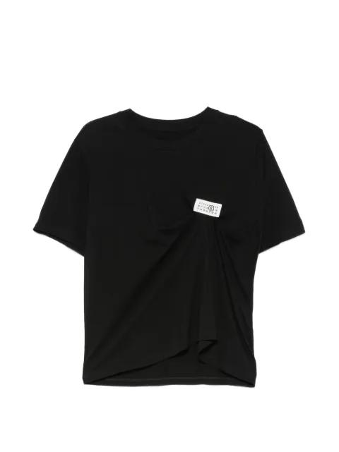 logo-patch gathered T-shirt by MM6 MAISON MARGIELA