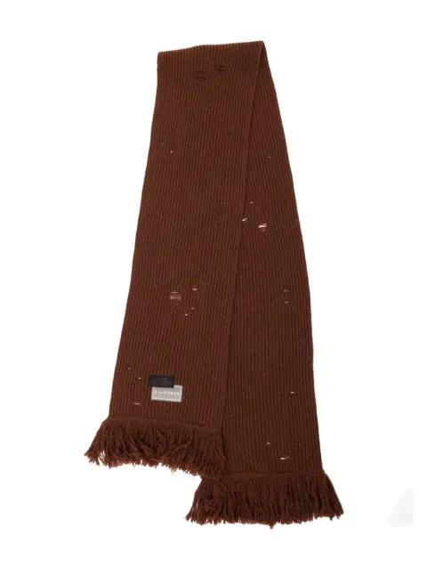 logo-patch knitted scarf by MM6 MAISON MARGIELA