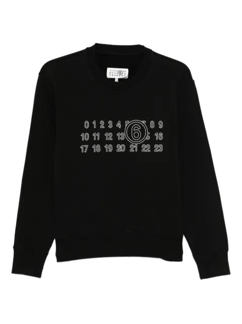 logo-print sweatshirt by MM6 MAISON MARGIELA