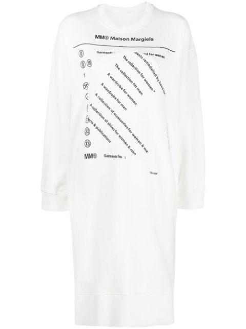logo print sweatshirt dress by MM6 MAISON MARGIELA