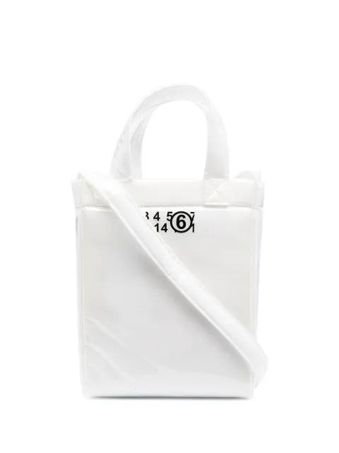 logo print tote bag by MM6 MAISON MARGIELA