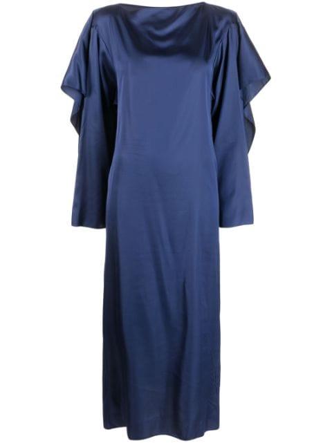 long-sleeve satin midi dress by MM6 MAISON MARGIELA
