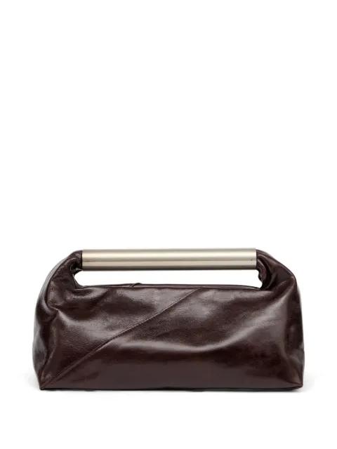 metallic-handle leather tote bag by MM6 MAISON MARGIELA