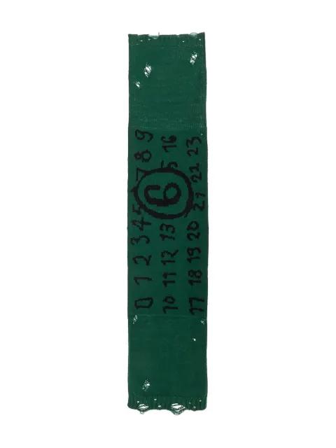 number-motif scarf by MM6 MAISON MARGIELA