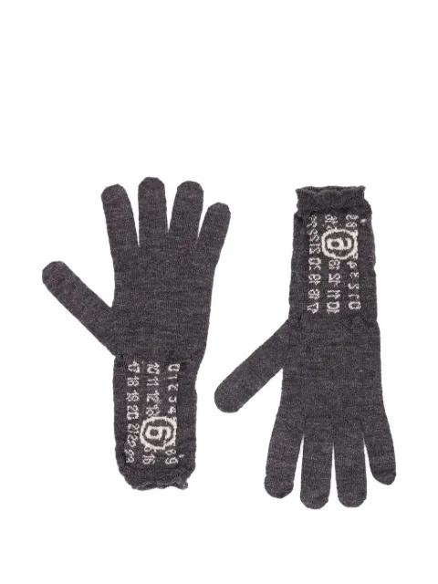 numbers-motif gloves by MM6 MAISON MARGIELA