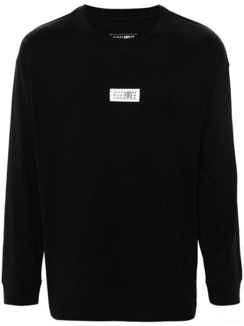 numbers-tag long-sleeve T-shirt by MM6 MAISON MARGIELA