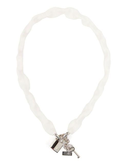 padlock chain-link necklace by MM6 MAISON MARGIELA