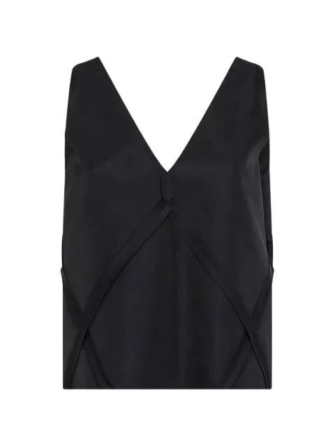 panelled V-neck top by MM6 MAISON MARGIELA