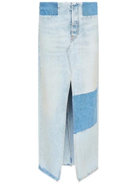 patchwork denim skirt by MM6 MAISON MARGIELA