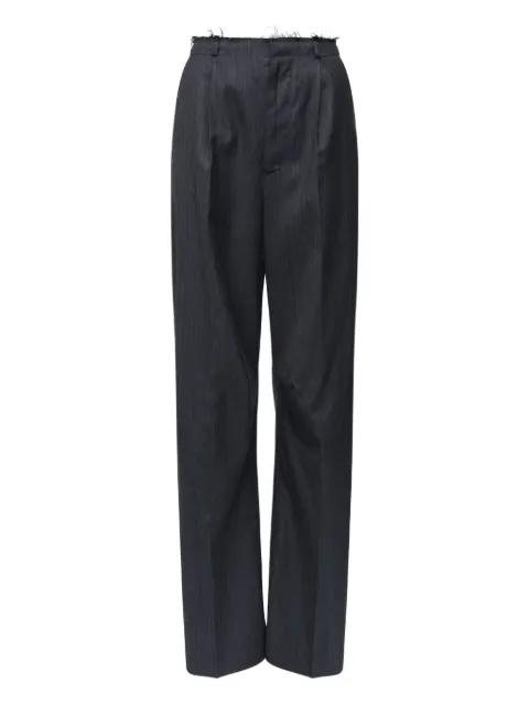 pinstripe frayed trousers by MM6 MAISON MARGIELA
