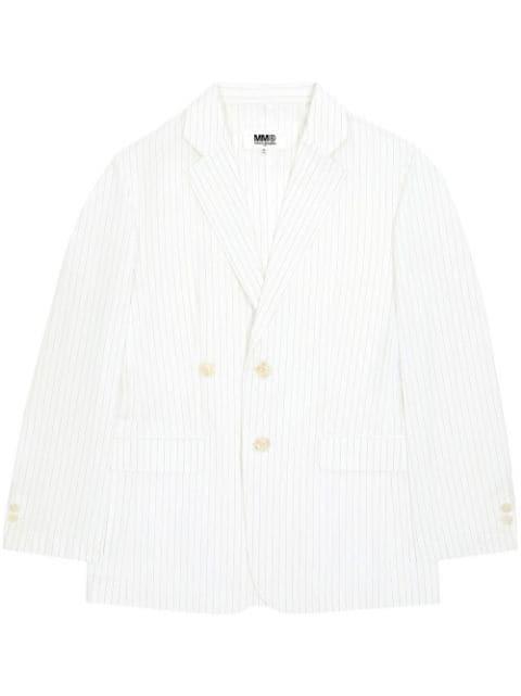 pinstriped single-breasted blazer by MM6 MAISON MARGIELA