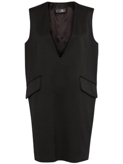 plunging v-neck mini dress by MM6 MAISON MARGIELA