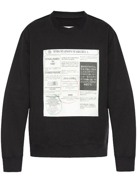 printed sweatshirt by MM6 MAISON MARGIELA