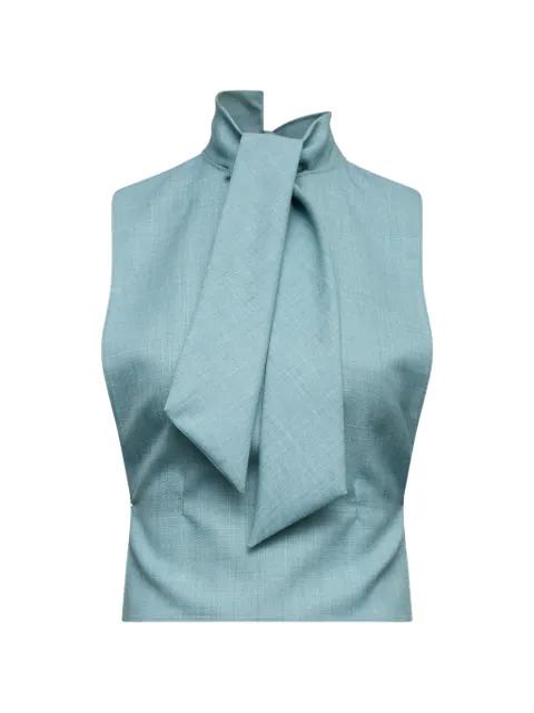 pussy-bow cropped scarf top by MM6 MAISON MARGIELA